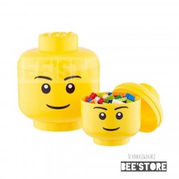 Legohoofd opbergbox met naam